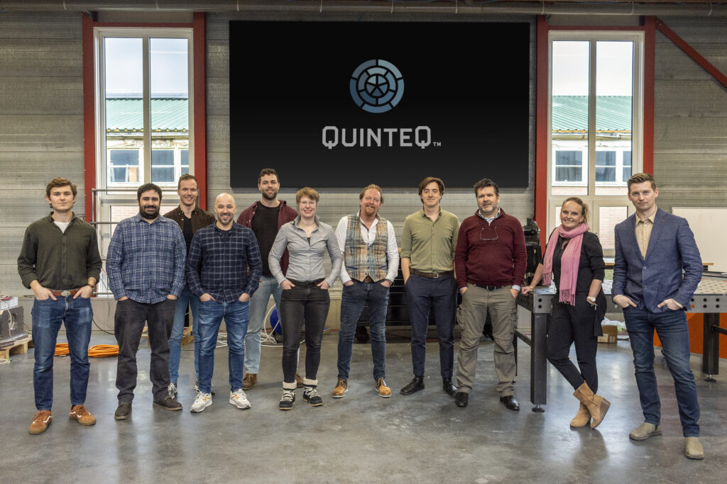 The QuinteQ team at the flywheel workshop in Culemborg.